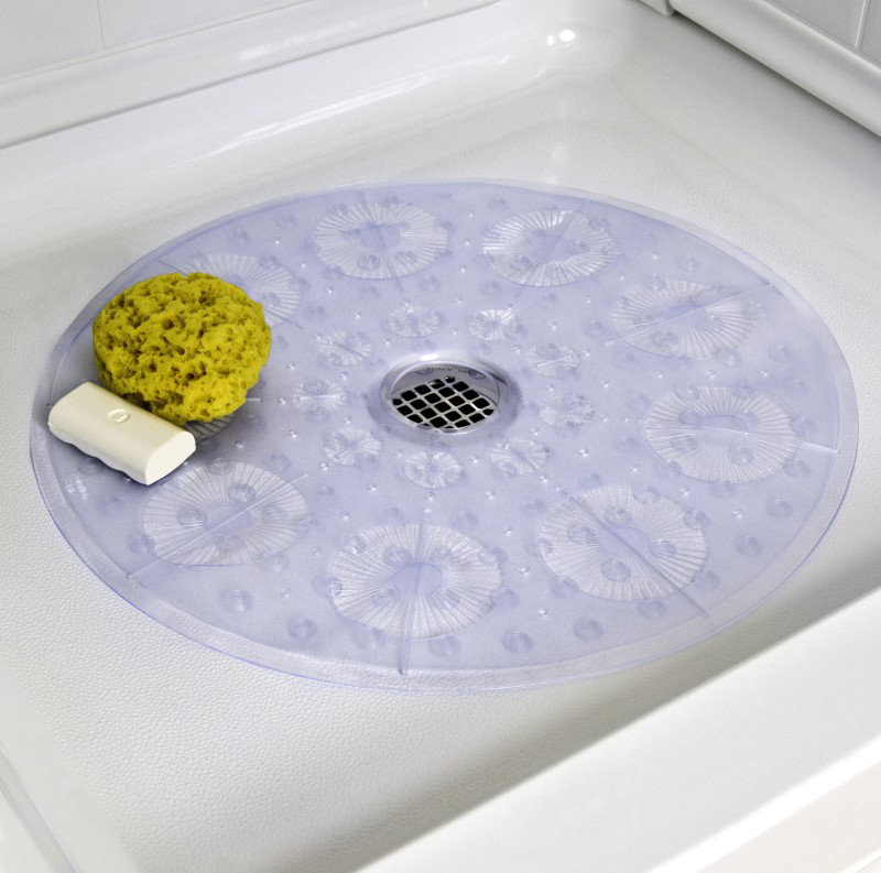 Rebrilliant Lisbon Round Circle Plastic/Vinyl NonSlip Shower mat